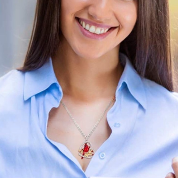 18k Angel Cardinal Diamond Fine Jewelry Necklace - Picture 8 of 12